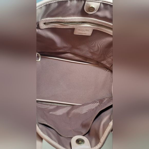 Christian Dior Pink Cannage Coated Canvas Handbag with coa card. - Picture 13 of 16